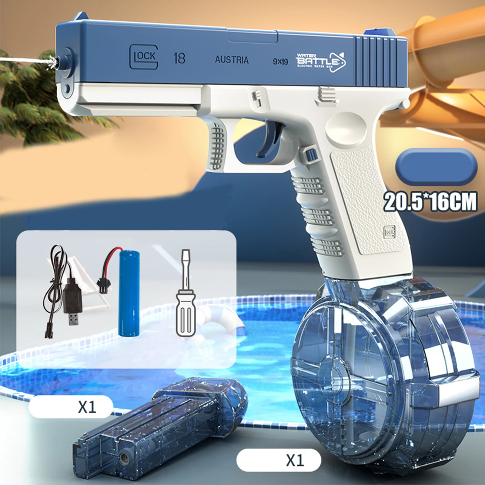 Electric Water Gun Toys Bursts Children's High-pressure Strong Charging Energy Water Automatic Water Spray Children's Toy Guns