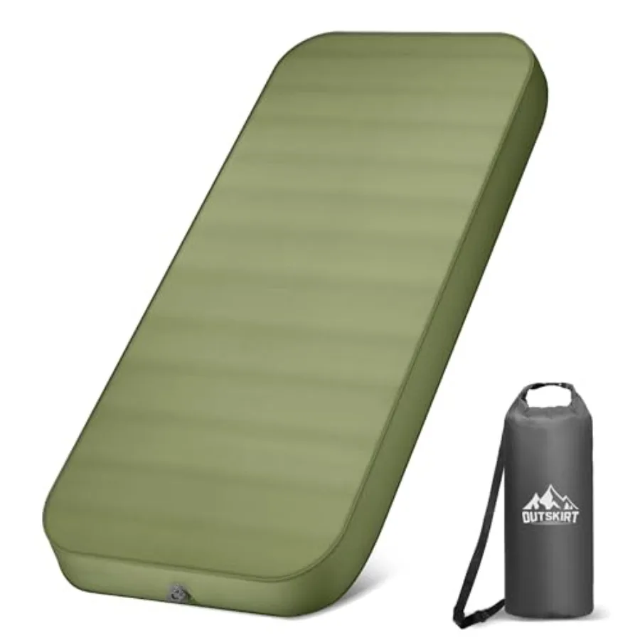 

Camping Mattress Self Inflating Sleeping Pad with Pump Sack Foam Camping Pad for Sleeping 4" Thickness Sleeping Mat for Camp/Tr
