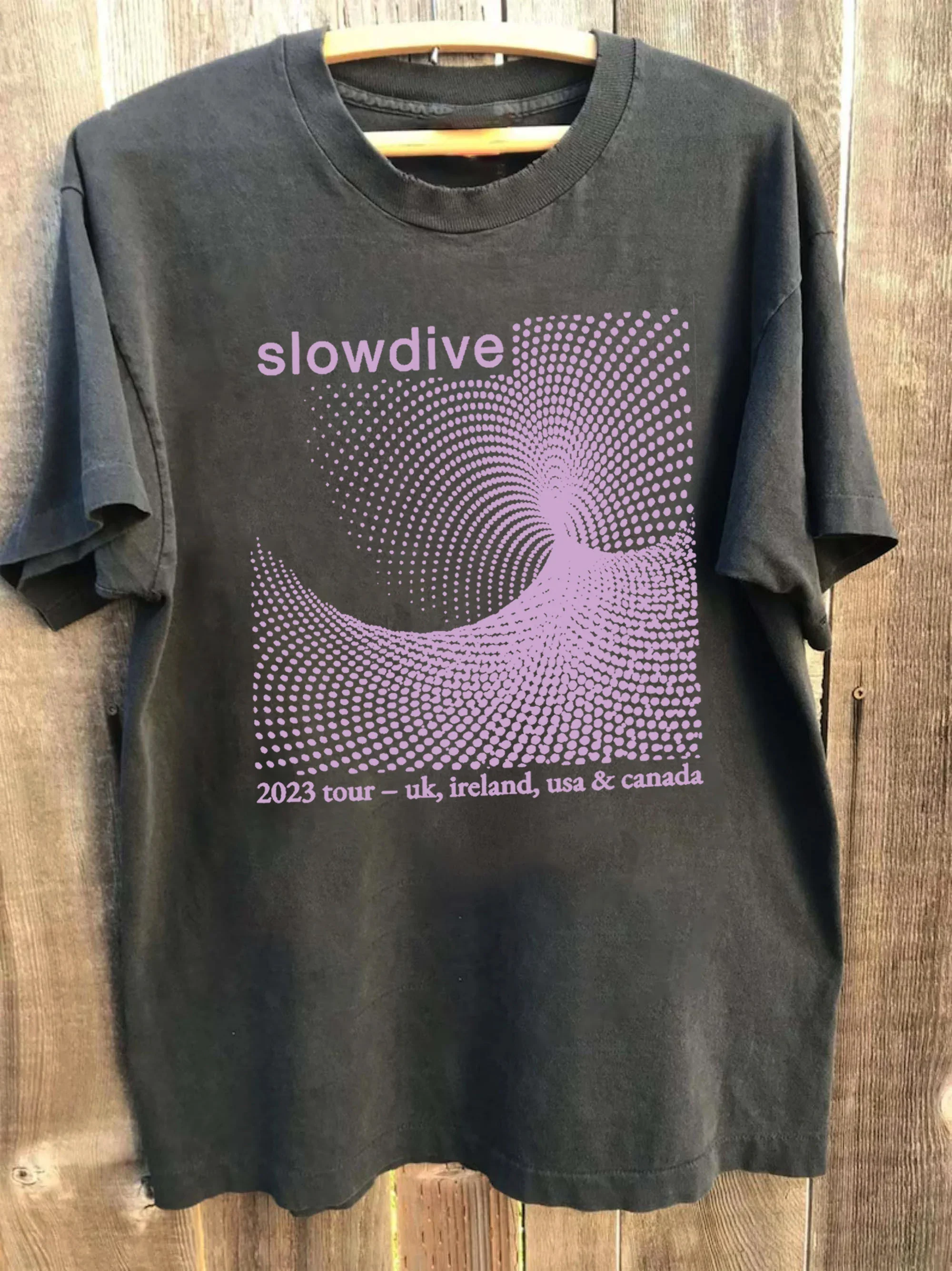 Slowdive Tour 90s Retro Shirt Men's T-Shirt Summer New Retro Fashion Men's and Women's Street Y2K Casual Fashion Tops Clothing
