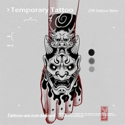 Japanese Traditional Underworld Prajna Demon Arm Herbal Juice Tattoo Sticker For Men Woman Bodyart Tatto Party Adult Tattoos Art