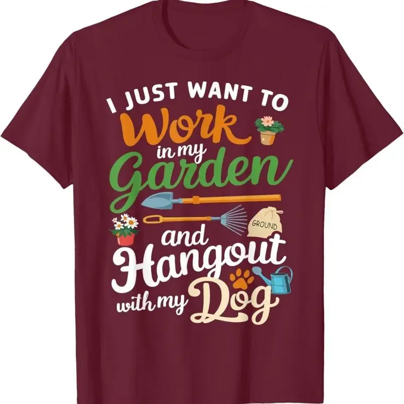 Gardening Dog Lover Gardener Garden Plants Funny T Shirt