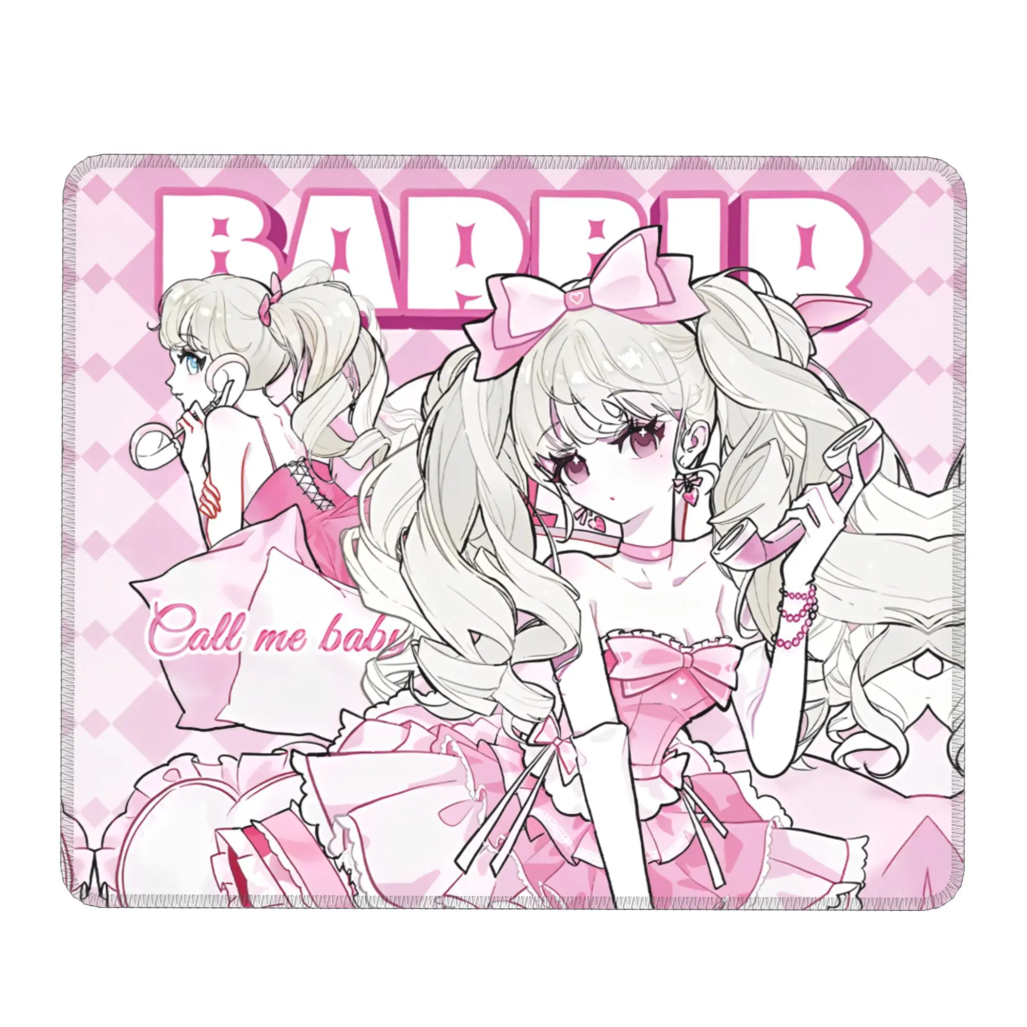 

Gukaguga Secret Service Maid Round Mouse Pad Kawaii Rubber Gaming Mousepad For Laptop PC MacBook Anti-Slip Design Mouse Mats