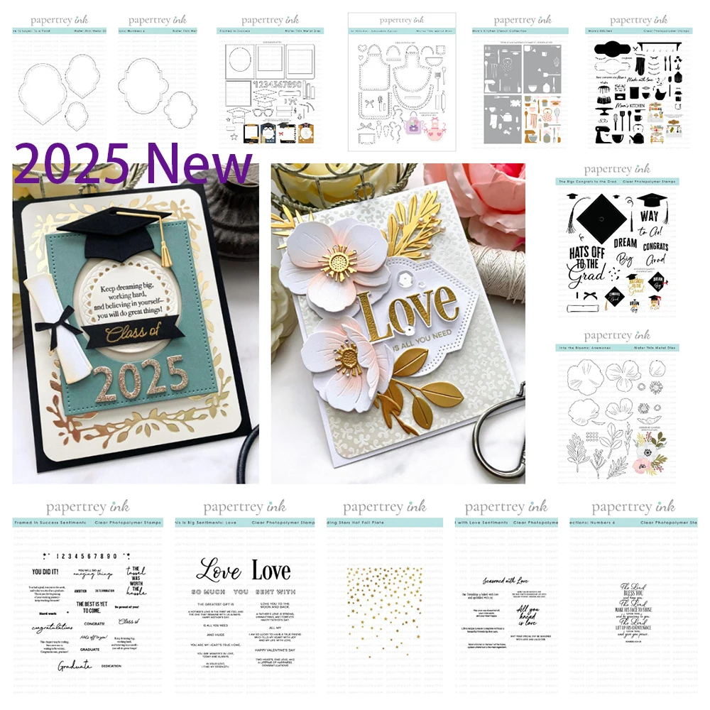 

The Bigs Congrats to the Grad Metal Cutting Dies and Stamps for Scrapbooking Mom's Love DIY Decoration Craft Embossing New 2025