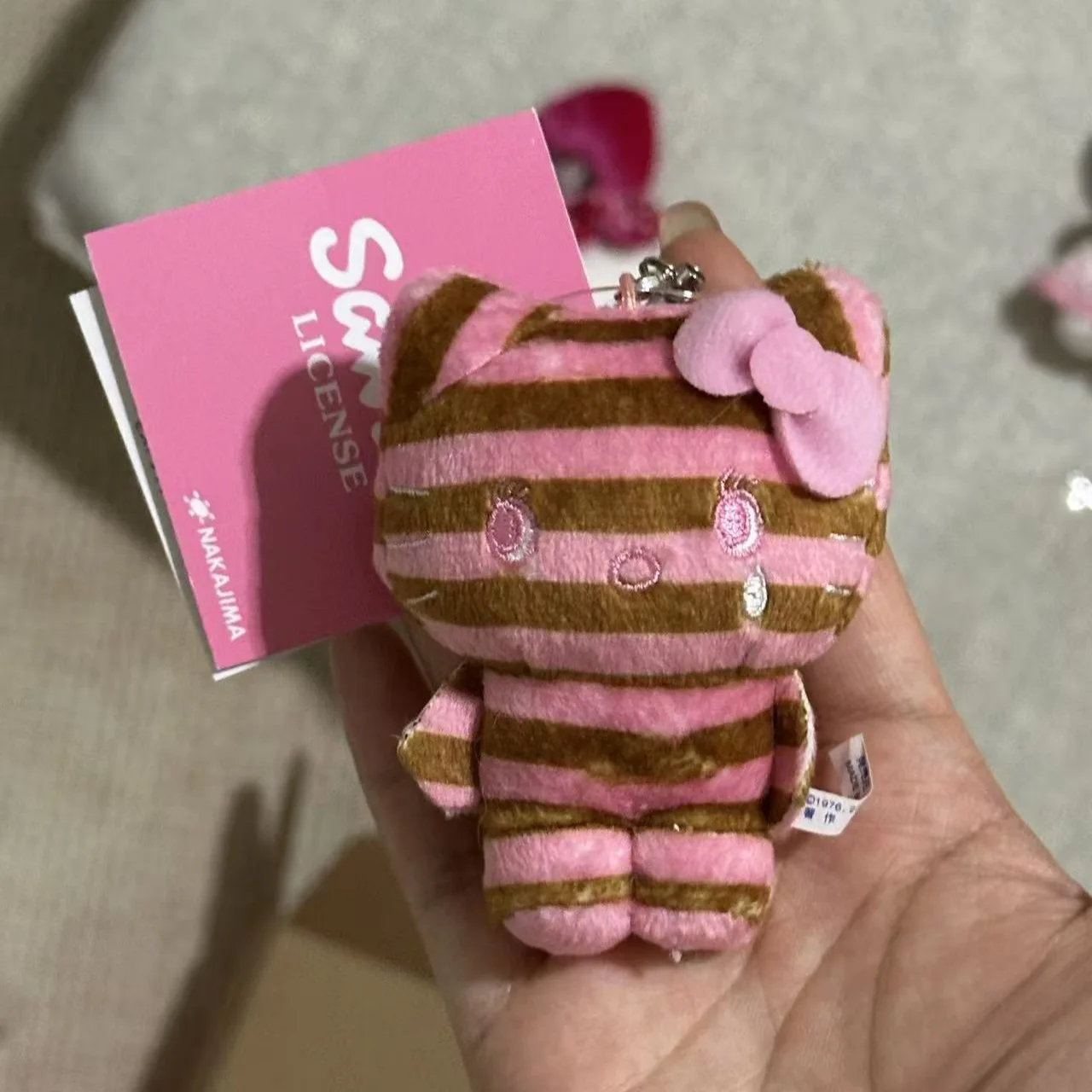 Figure Anime Hellokittys Cartoon Portachiavi di peluche Simpatici animali Kitty Cat Peluche Portachiavi Ciondolo Peluche Bambola Regali per ragazze