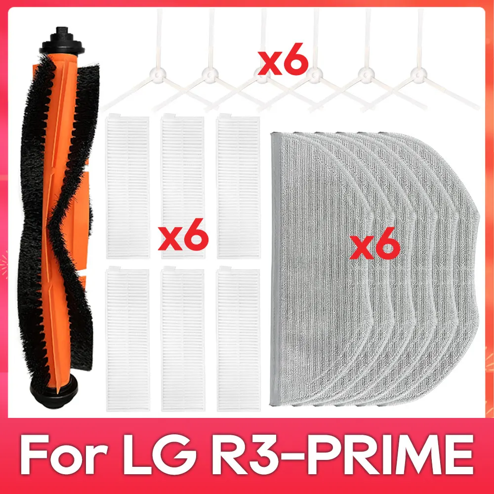 Apto para (lg R3-PRIME) principal escova lateral filtro mop robô aspirador de pó peças acessórios
