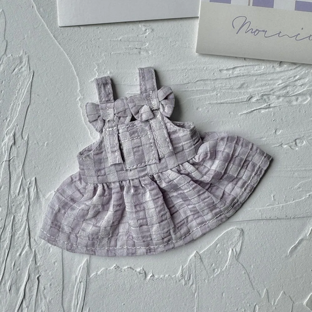 

Bow Doll Dress Up Clothes Plaid Cotton Cute Exquisite Doll Skirt Cute Mini Kawaii Mini Doll Skirt Dress Up Game
