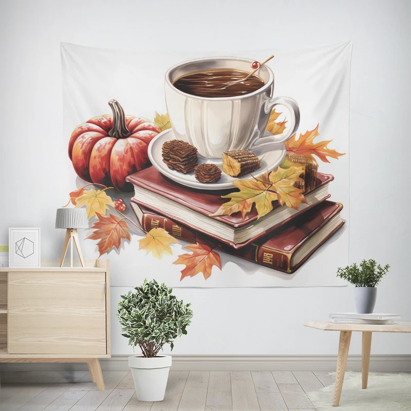 Tapiz de pared de tela grande para decoración del hogar, decoración moderna para habitación, arte estético para dormitorio, Halloween, Otoño, divertido