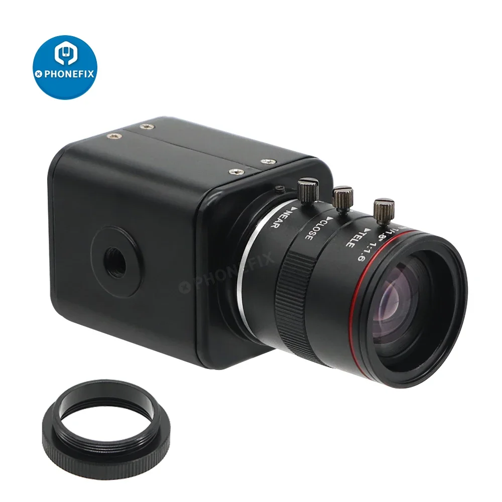 

Industrial Camera with 6-12mm 1/1.8" F1.6 Manual Iris CS Mount Lens for Live Stream Webcam Surveillance and Recording Tools