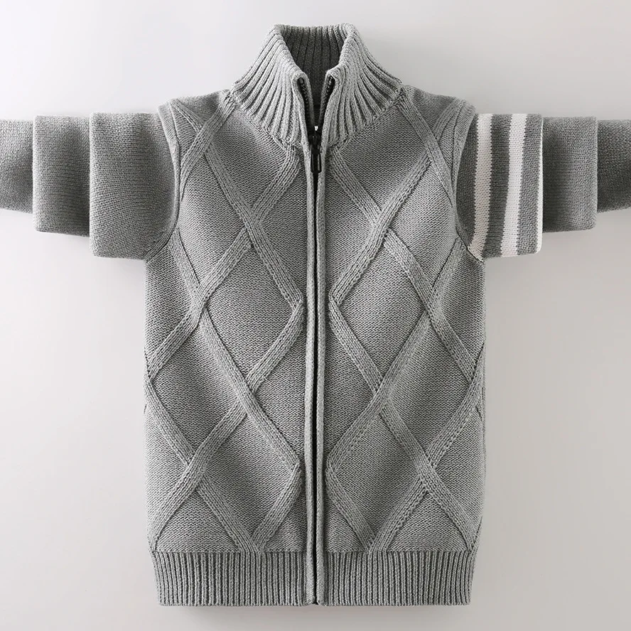 Winter Children\'s Sweater Keep Warm New Cotton Clothing Cardigan Sweater Boys Clothes Children\'s Knitted Sweater Coat