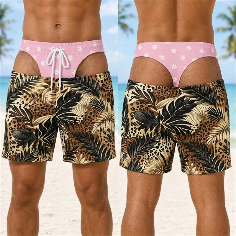 2026 Lustige Badehose mit Fake-Po-Print für Sommer, Strand, Urlaub, Party, Hawaii-Shorts, lustiges Geschenk für Freund, Ehemann, Freund. – Detail 11