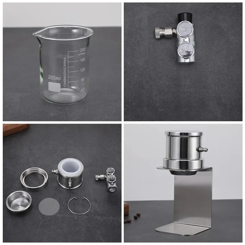 Mini Portable Espresso Coffee Maker Pneumatic Air Pressure Integrated Machine Gas Pressurized Concentrated Coffee Brewer