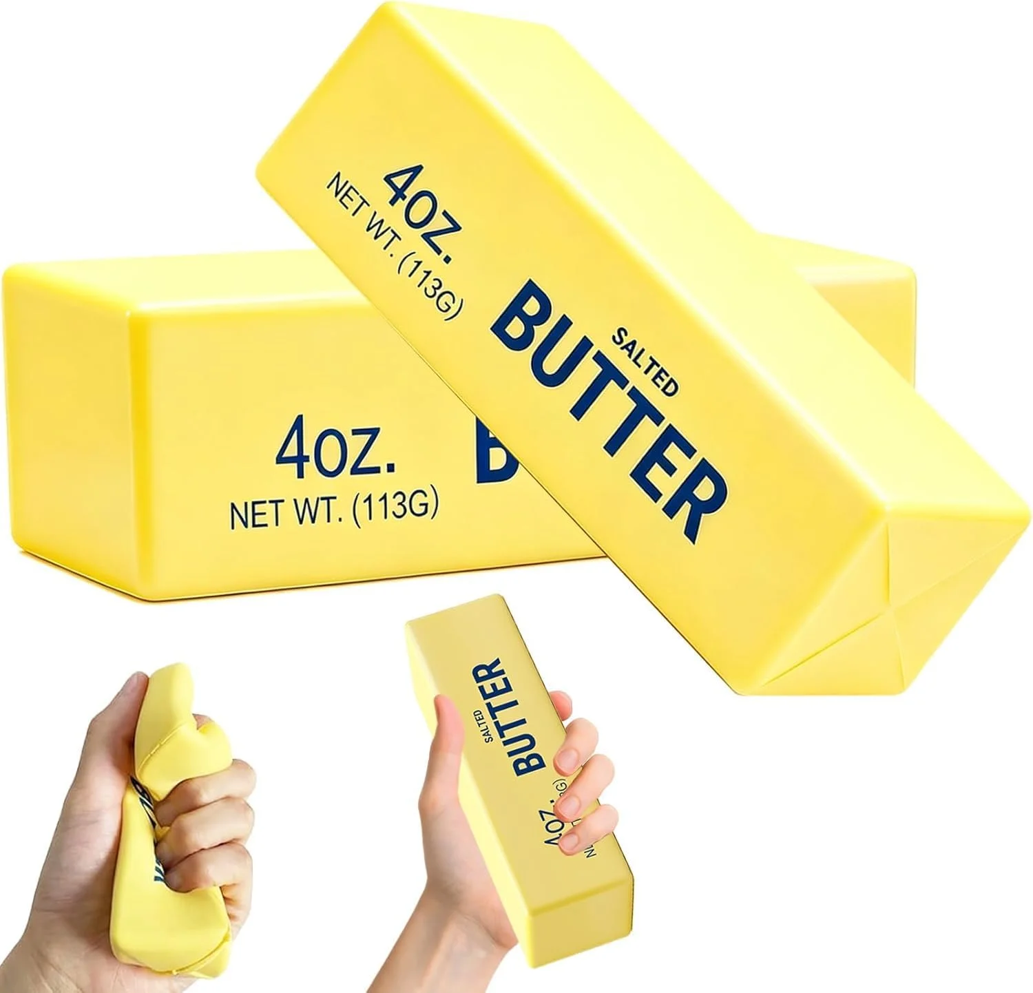 Butter Shape Squishy Fidget Toy, Stretchable & Squeezable for Stress Relief, Funny Sensory Decompression Toy, Anti-Anxiety Gift