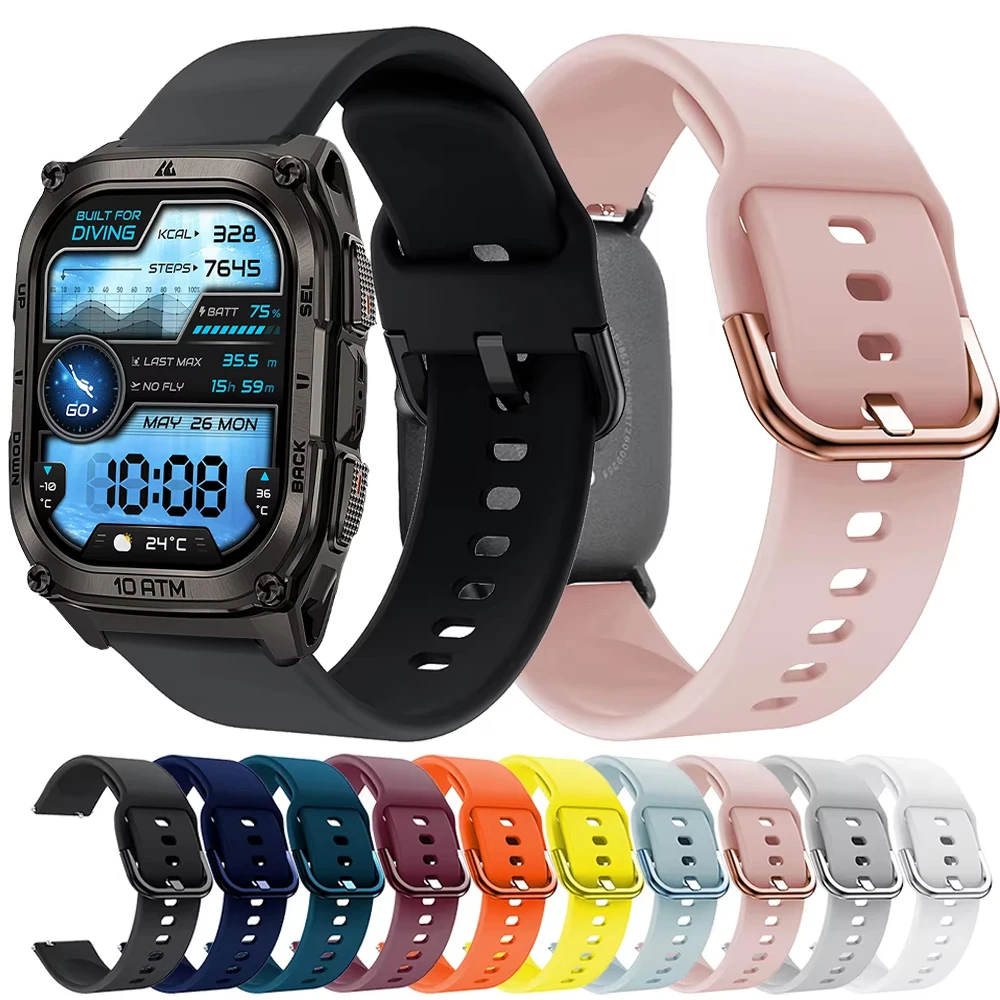 22mm Watch Silicone Band For KOSPET TANK M4 T4 Sport Bracelet Strap For KOSPET TANK M2 T2 M3 T3/M3 Ultra/MAGIC P10 R10 ORB Belt