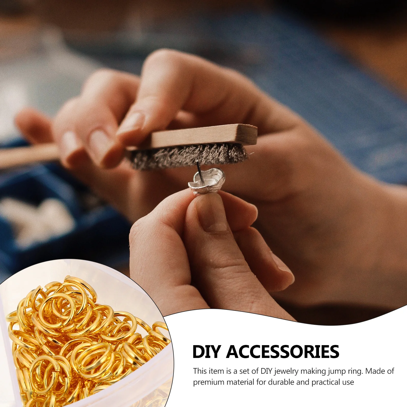 

1200pcs Jewelry Making Accessories Assorted Color Open Jump Ring Set For Diy Jewelry Supplies Tool Box Durable Craft Organizer