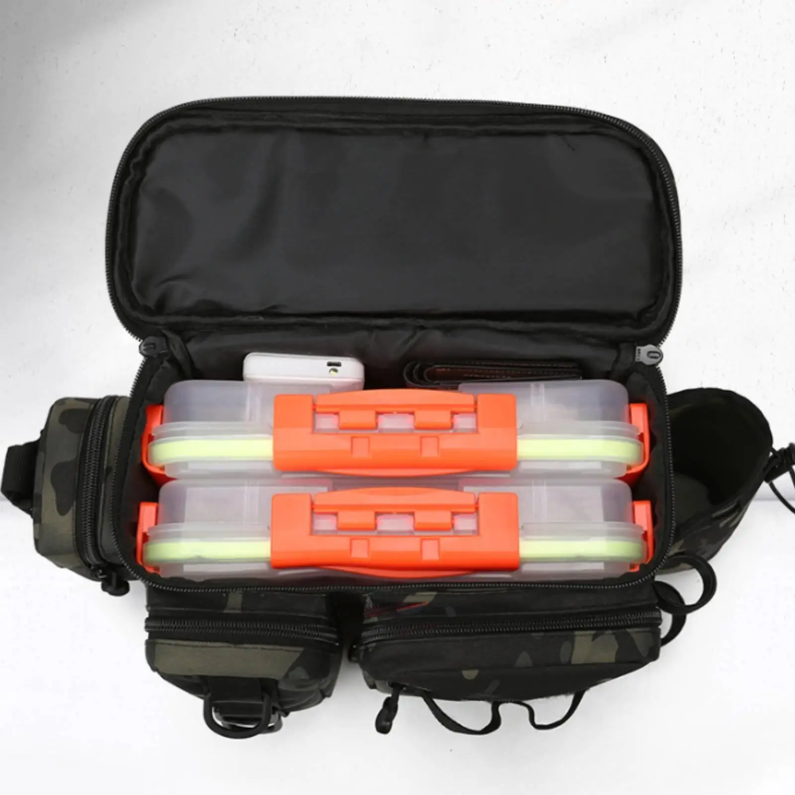 Nylon Fishing Pouch Waist Sling Bag Fishing Accessory Carrier for Carp Trout Fishing Tackle Storage