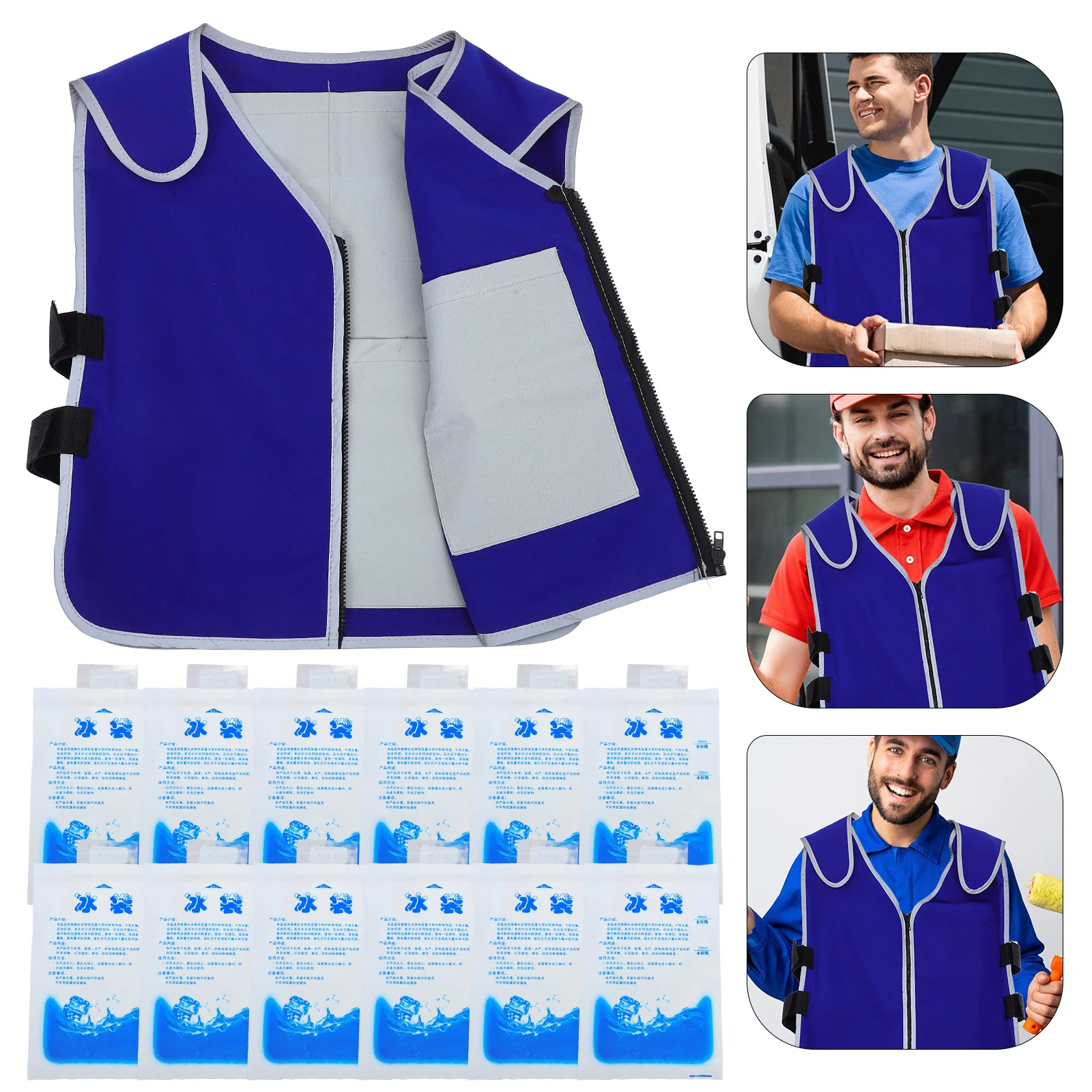 سترة تبريد مرنة قابلة للتنفس وصديقة للبشرة والتبريد البدني ملابس خارجية مرنة عالية للطقس الحار سترة ثلج للرجال والنساء