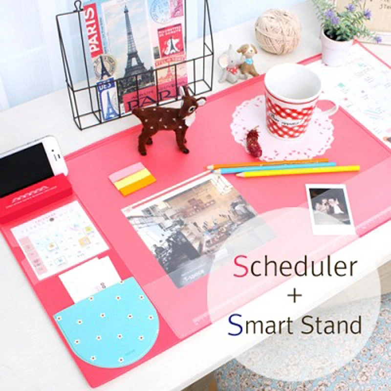 

New Multifunctional Oversized Pu Mouse Pad Student Writing Pad Business Desk Mat Cell PhoneCushion Desk Organizer with Calendar