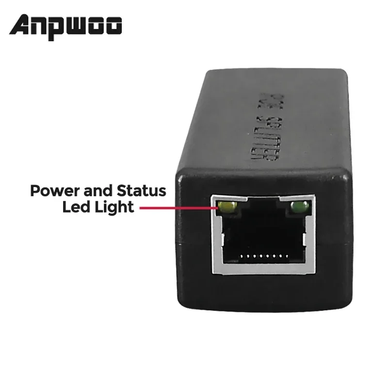 

ANPWOO DC 48V to 12V POE адаптер-форсунка POE разветвитель разъем IEEE802.3af 10/100M для IP-камеры VoIP Phone AP 15,4 W выход