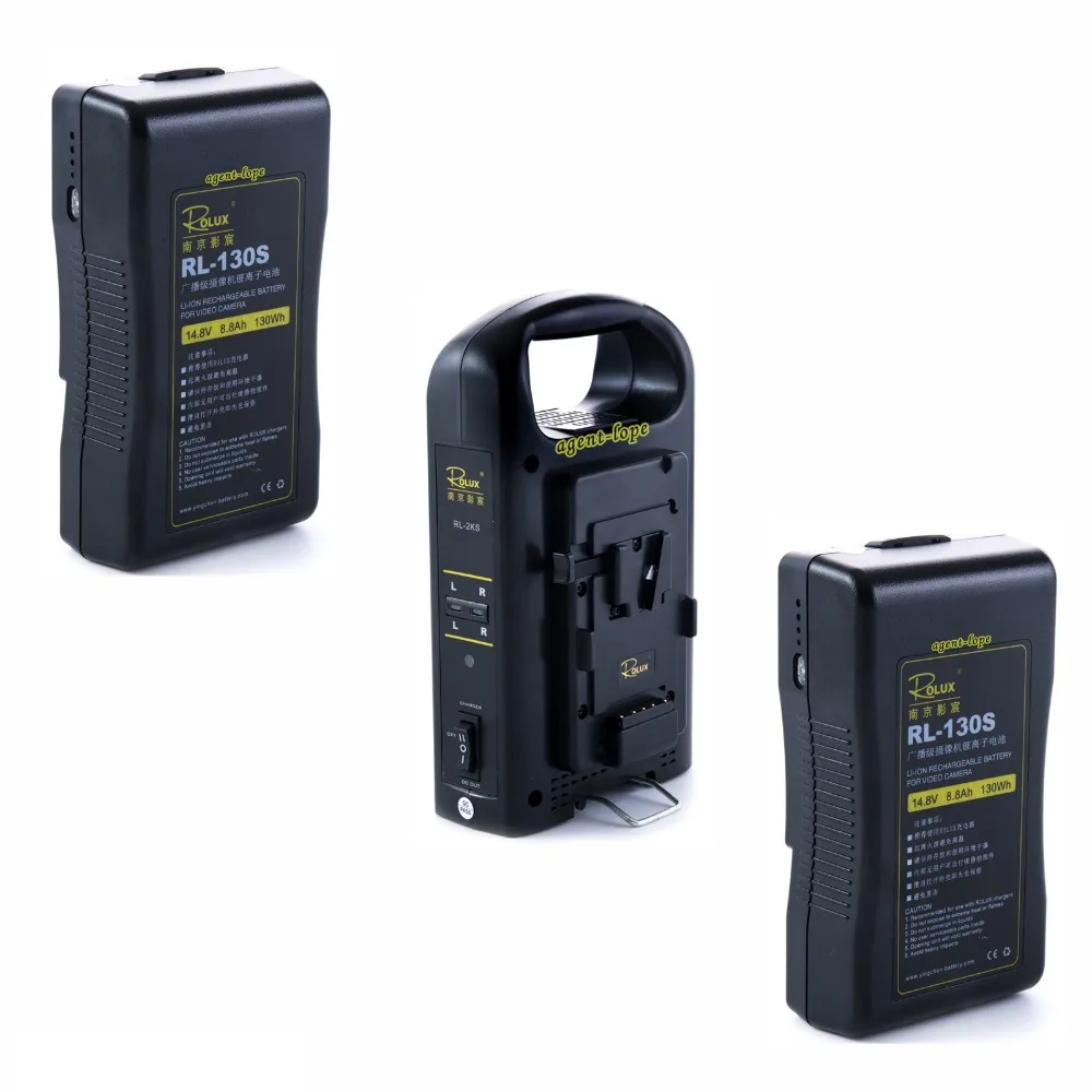 

2pcs*130Wh Li-ion Battery + 1pc* 2-channel Dual Charger Sony V-mount V-lock V MOUNT BATTERY CHARGE