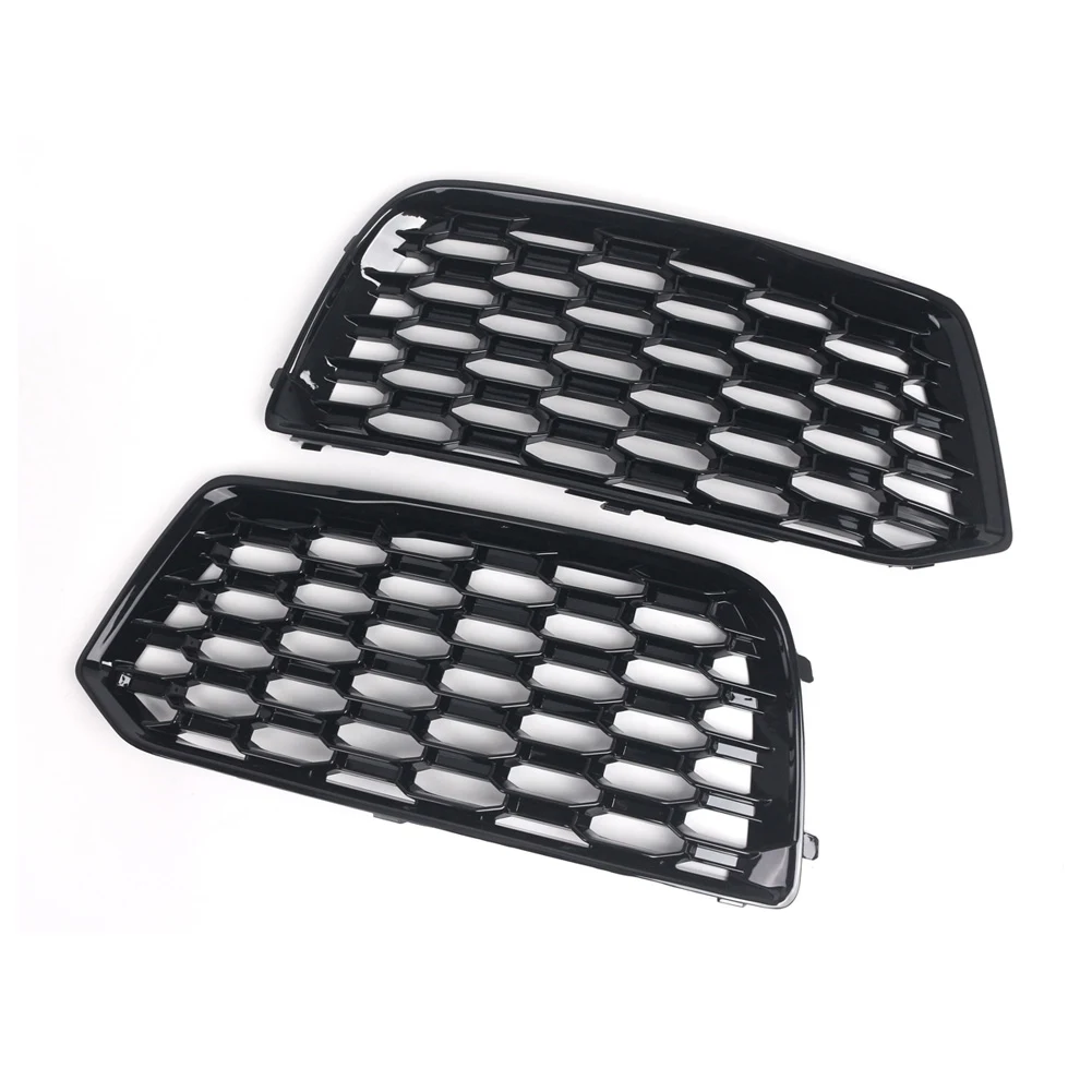 1 Pair Car Front Bumper Lower Grille Grill Fog Lamp Frame Bezel Insert 80A807679D 80A807680D for Audi Q5 2018-2020