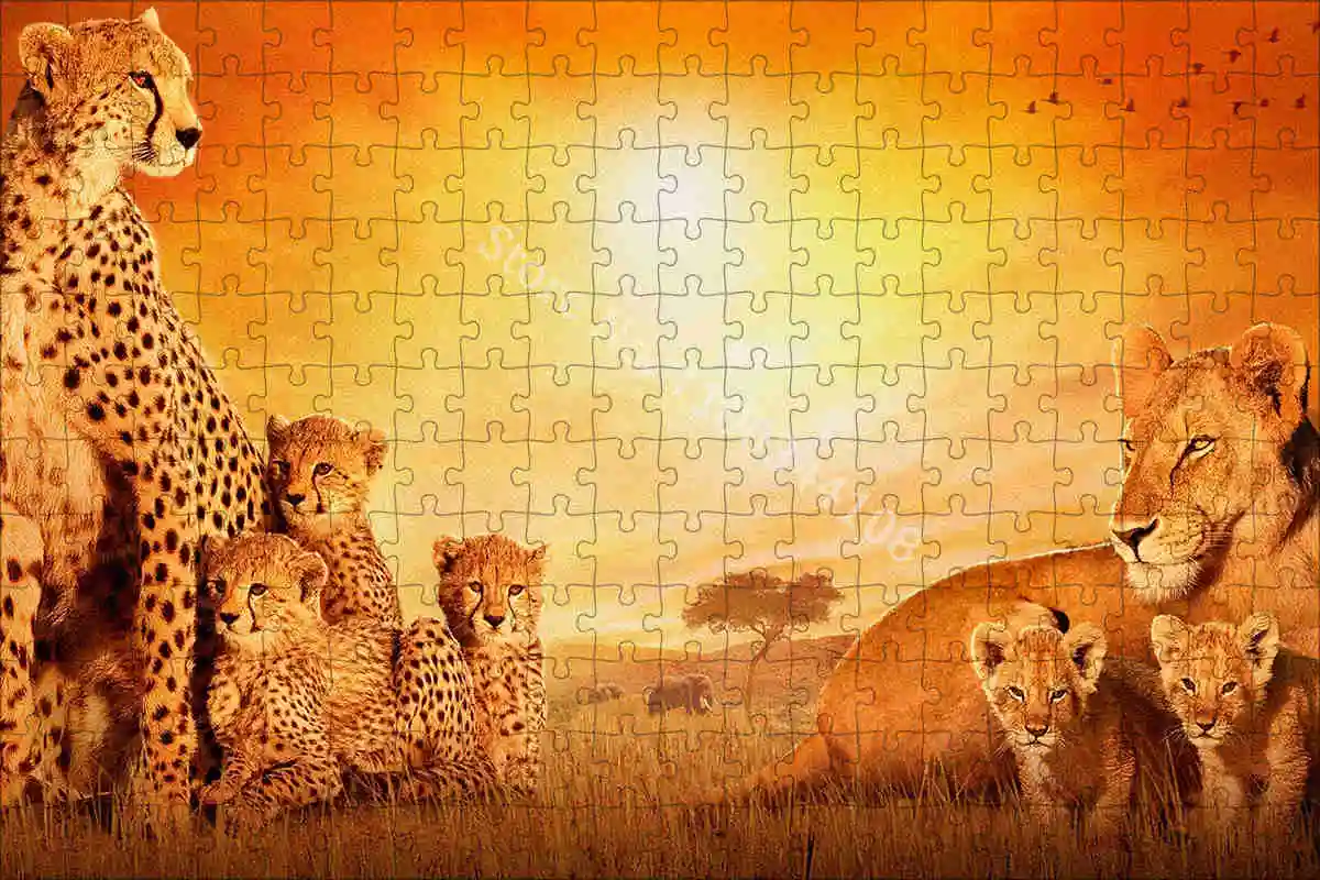 Disney Movies African Cats Puzzles Children Games Educational Toys 300/500/1000 Pcs Jigsaw Puzzles Adults Decompressing Gift