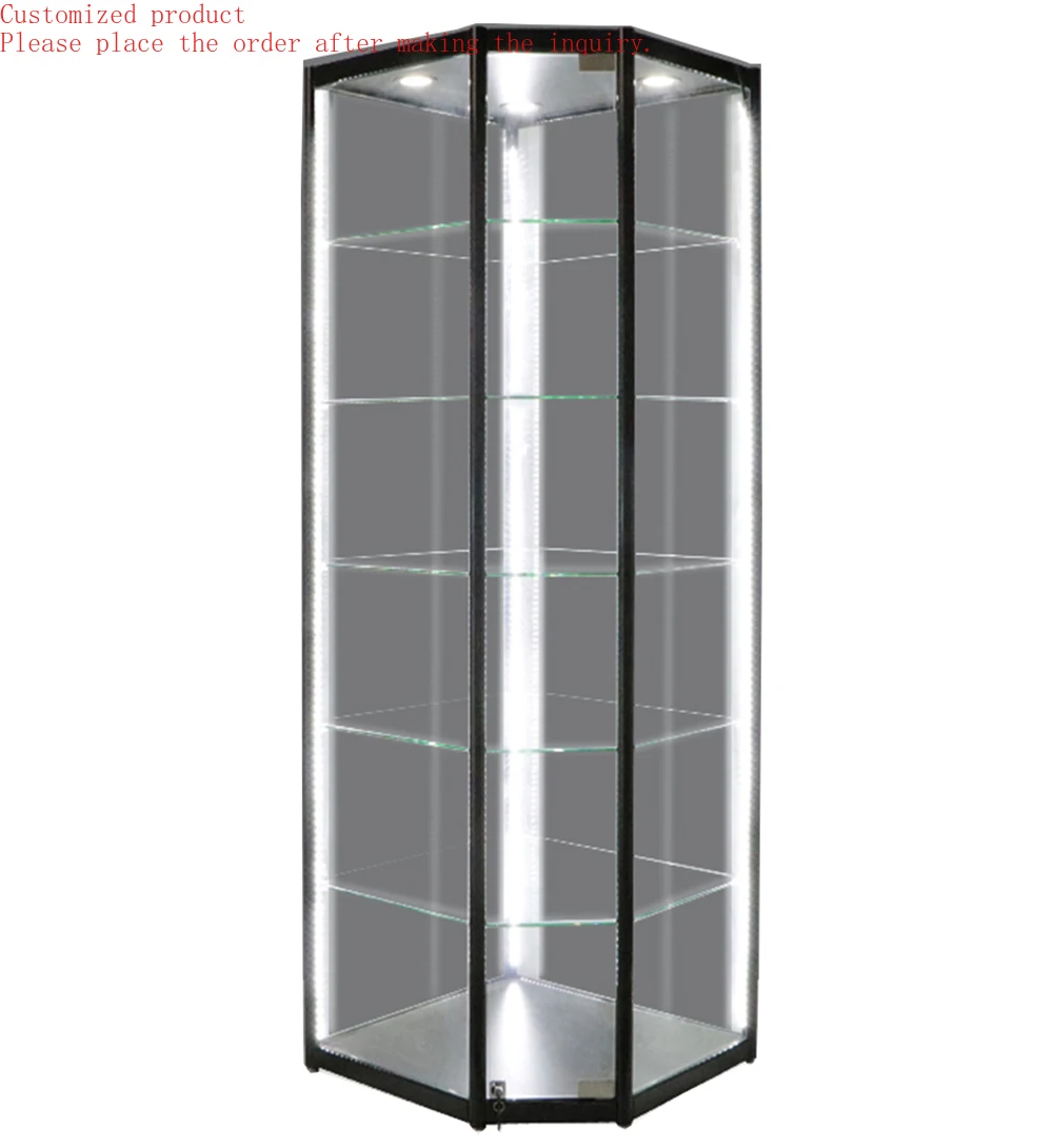 

Custom.2023 High End Museum Glass Display showcase with Light Museum Exhibition Display Cabinet