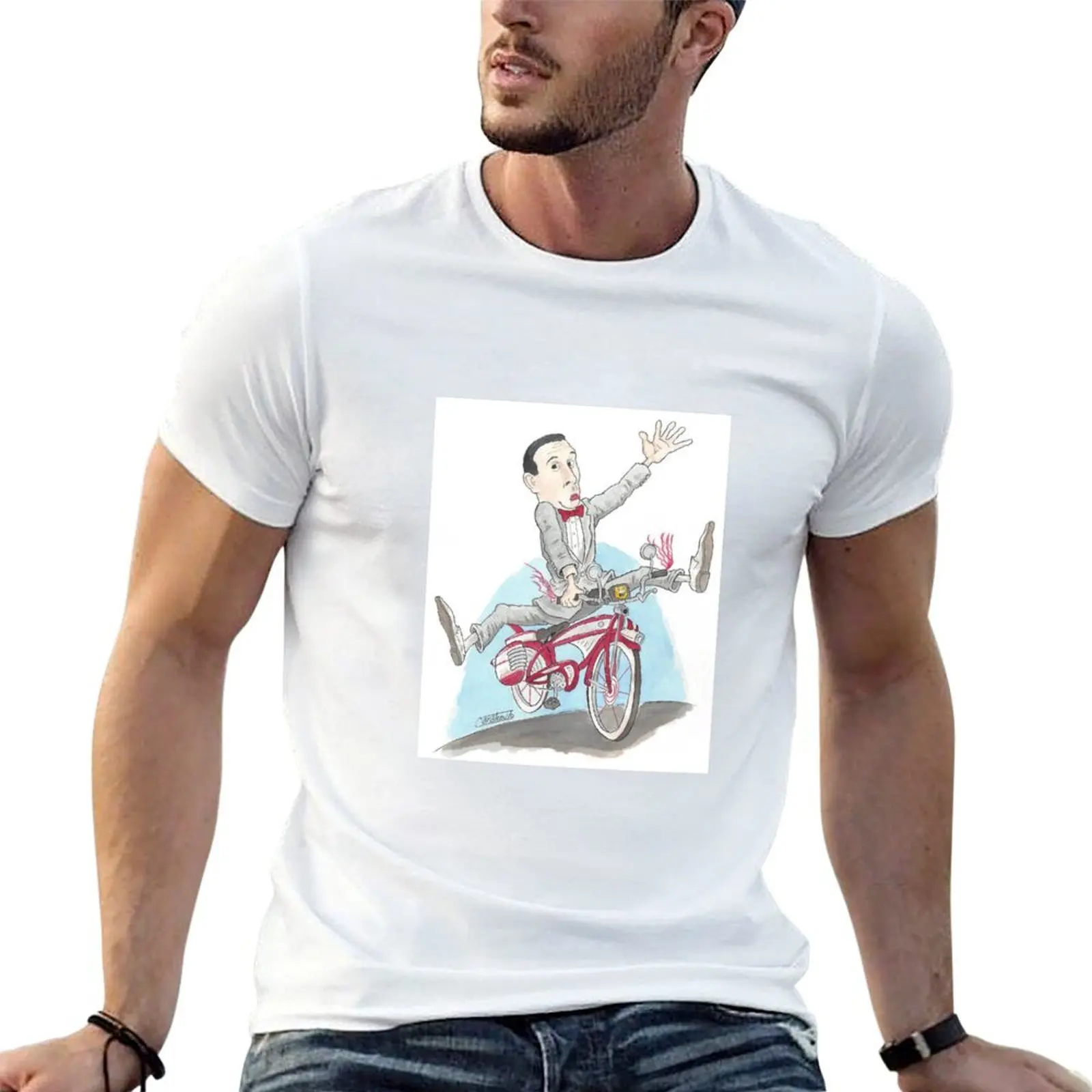 

Pee Wee Herman T-Shirt t shirt custom print t shirts for man slim fit t shirts cotton 100% T-Shirt