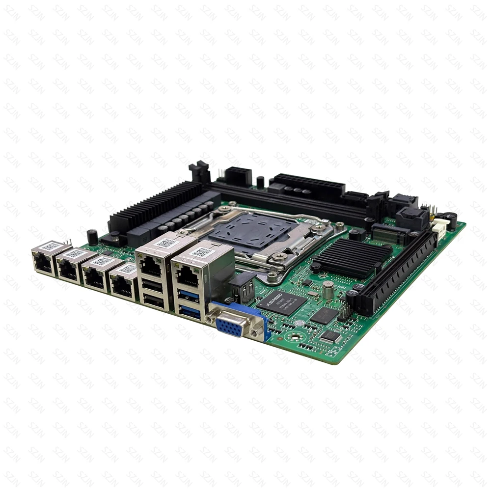 PCDN 마더보드 C612 세트 (E5 V3 V4 DDR4 2400MHz 최대 64GB 온보드 VGA 지원, NAS PCDN 서버용 U.2 및 SATA 지원)