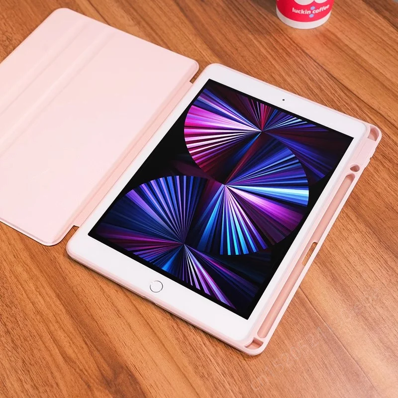 iPad 10 10 세대 2022 케이스 (연필 홀더 포함) iPad 10.2 용 360 회전 태블릿 ​​커버 9th 8th 7th Air 5th 4th 11 2024