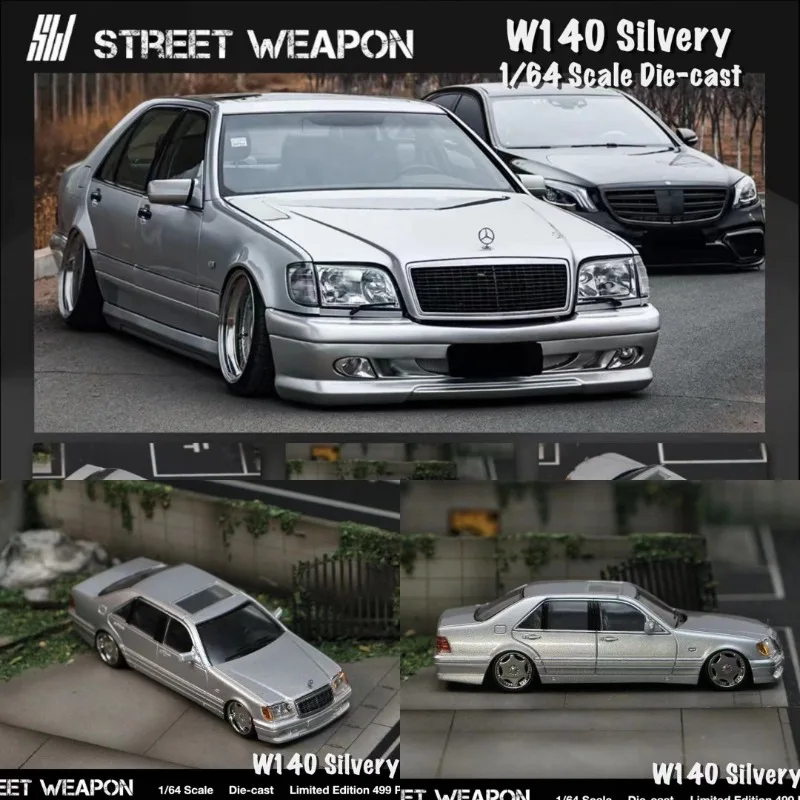 SW 1:64 W140 نموذج سيارة مصنوع من خليط معدني محاكاة، لعبة للأولاد، عنصر عرض قابل للجمع للبالغين.