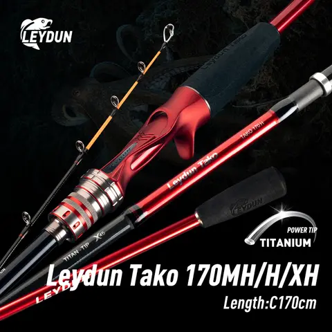 LEYDUN Rang's Tako leydun Octopus 170MH/H 낚싯대 Tianium Tip 오징어 낚시 캐스팅 로드 오징어 보트 낚시 Webfooted