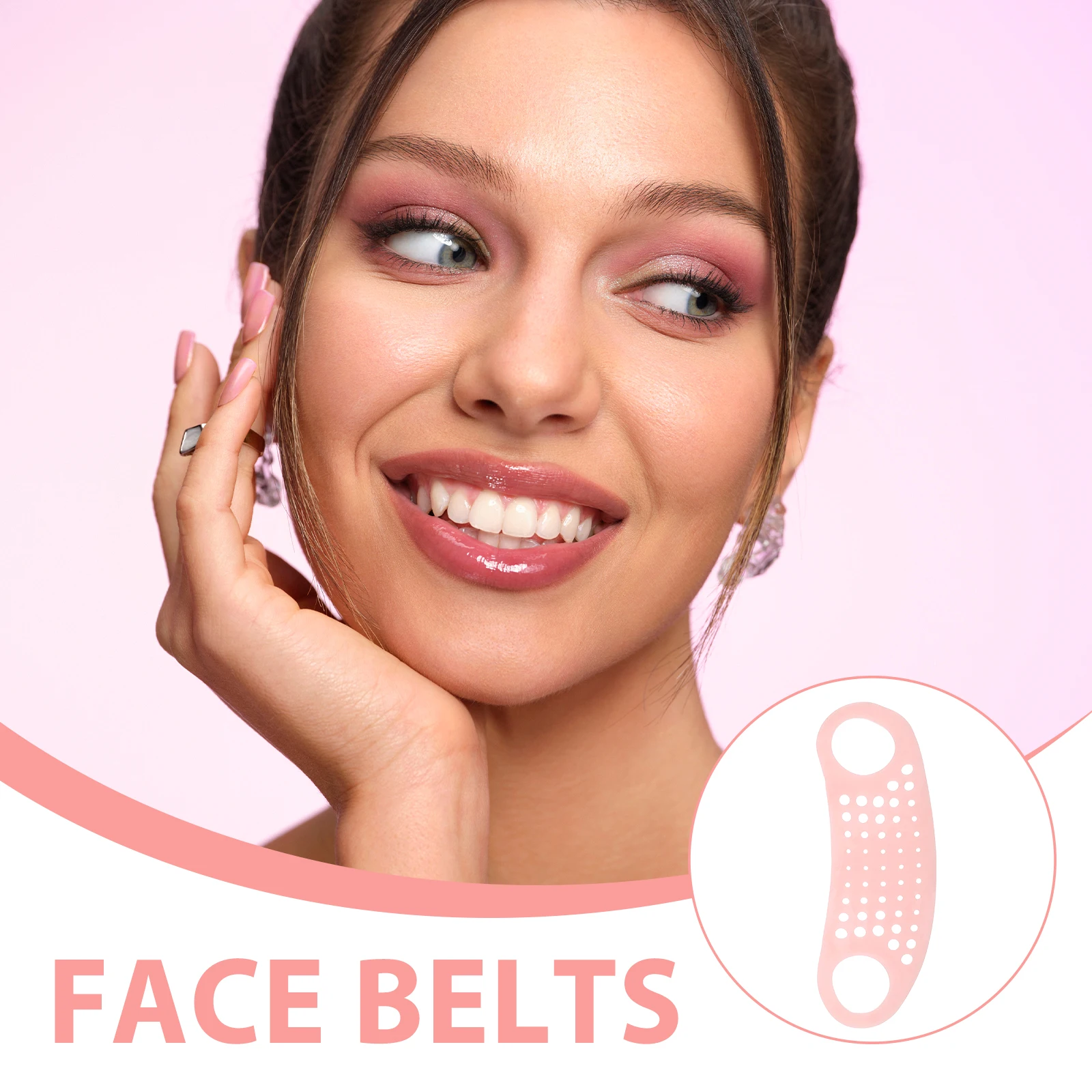 หน้ากากใบหน้าบางคางไขมัน Remover Skin Care เครื่องมือสายคล้อง Sleeping Line ยกผ้าพันแผลเข็มขัด Jaw ซิลิกาเจล Double Slimming อุปกรณ์