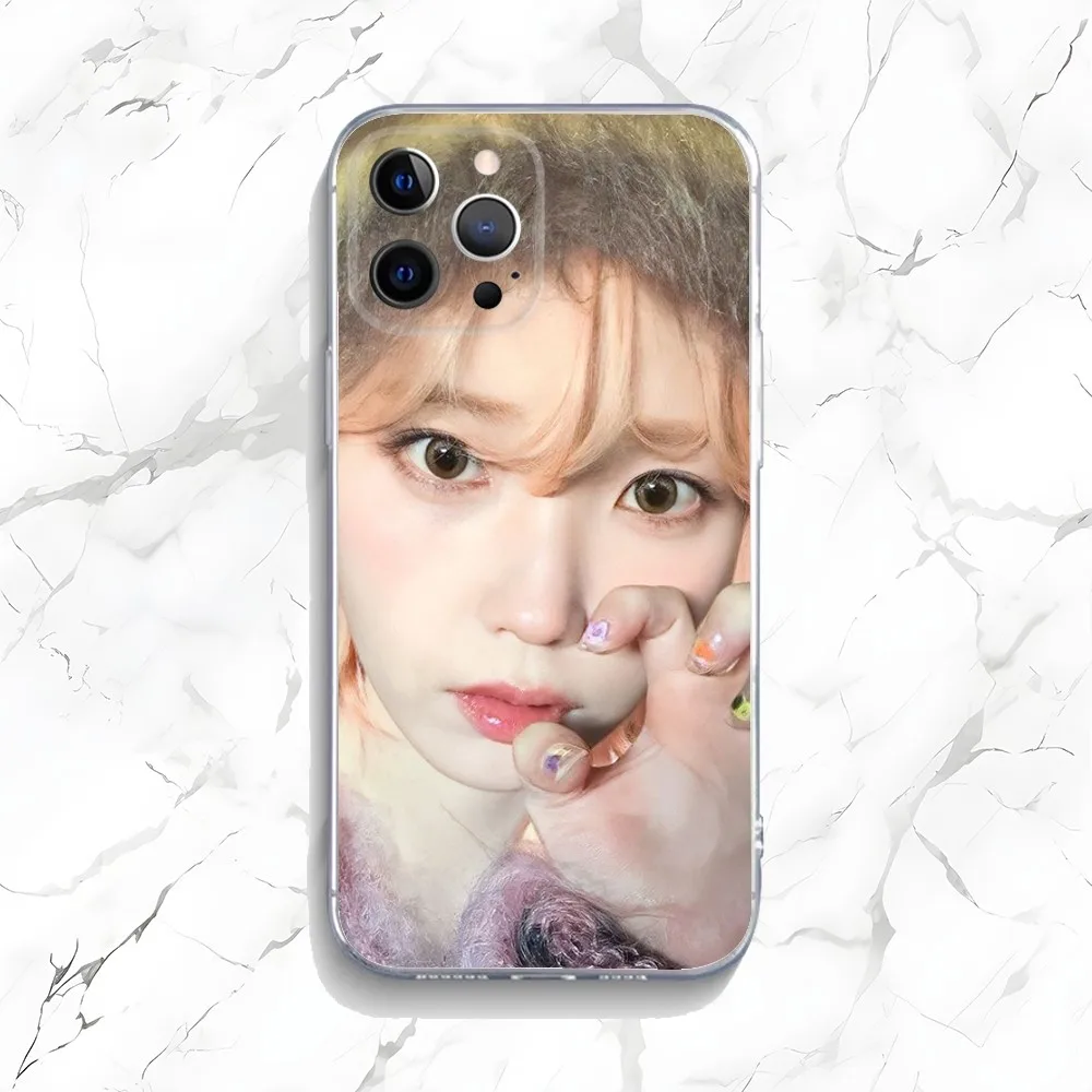 IU Lee JiEun Phone Case For iPhone 15,14,13,12,11 Plus,Pro,Max,XR,XS,X,7,8 Plus,SE,Mini Transparent Silicone Soft