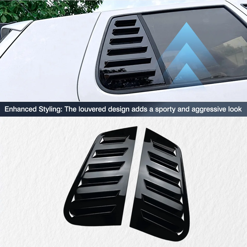 

Pair Car Rear Window Side Louver Air Vents Windshield Cover Trim Spoiler For VW Golf 4 MK4 IV GFK 1997 1998 1999 2000 2001-2006