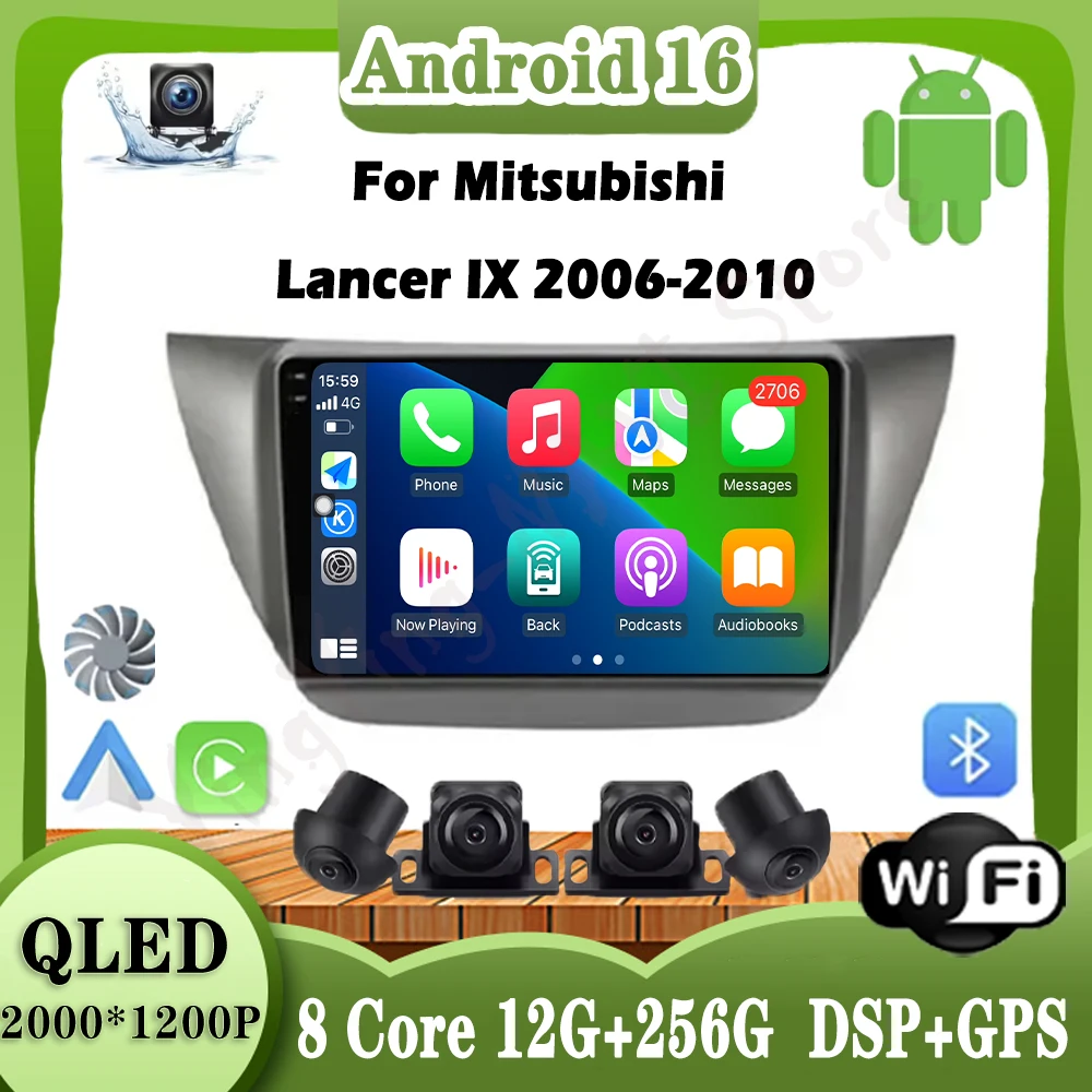 

9 Inch For Mitsubishi Lancer IX 2006-2010 Car Radio Player 4G Stereo Multimedia Radio Navigation Carplay player Screen