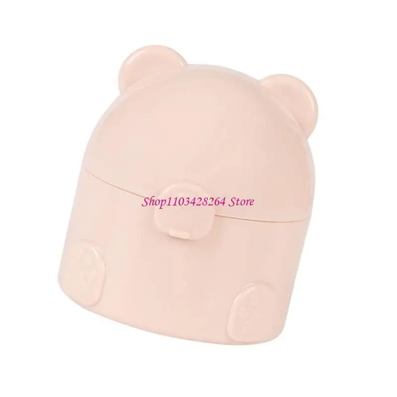 حاوية مسحوق الأطفال الرضع مقاومة للانسكاب، سهلة الفتح، آلية فتح بلاستيكية، إسفنجة تطبيق لطيفة لحديثي الولادة