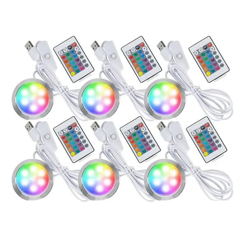 RGB LED Lamp Kit 6Pcs Remote Control 001 For Bambu Lab H2D/X1/P1P/A1 Mini Anycubic Multicolor F RGB Included