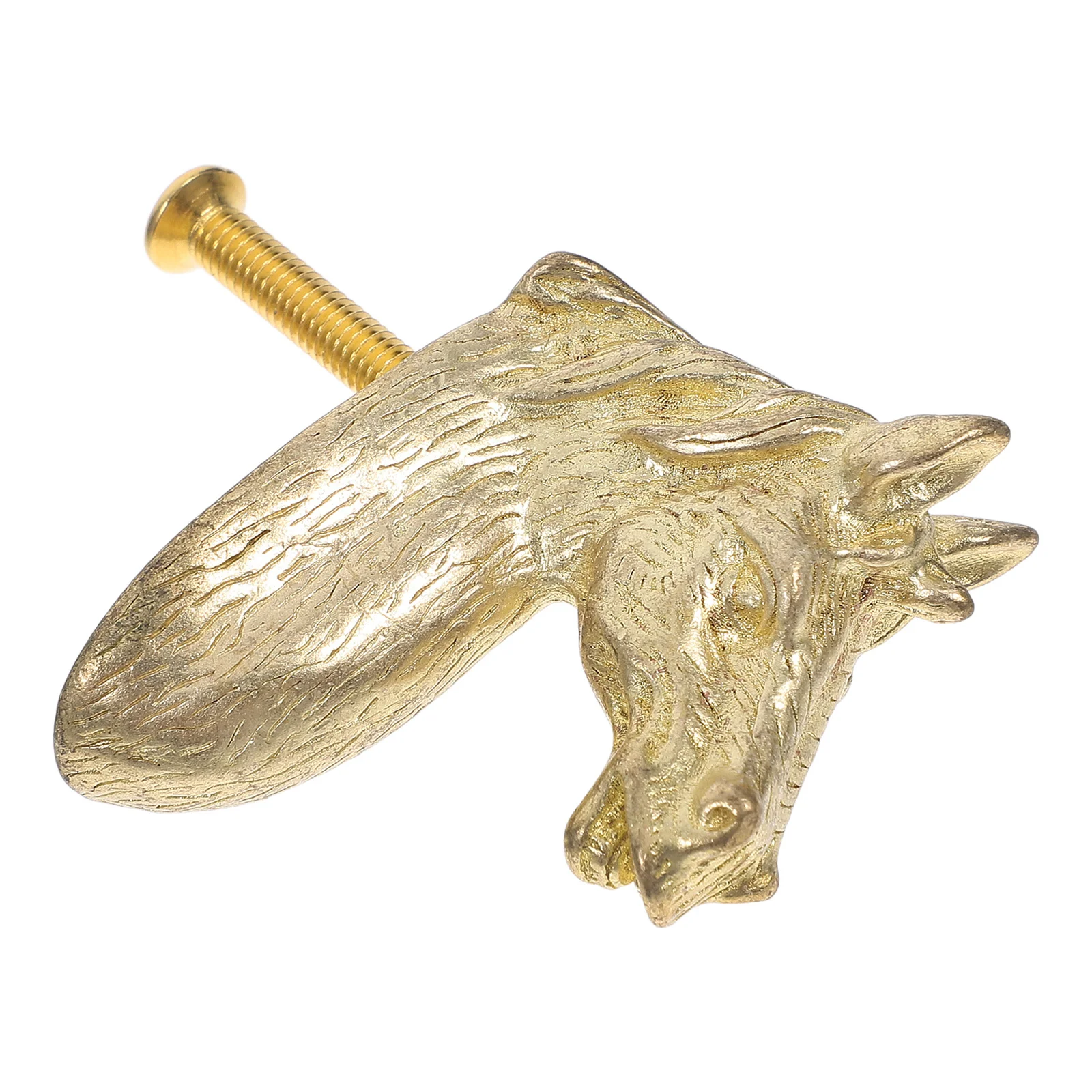 

Animal Head Brass Cabinet Handle Vintage Drawer Pull Easy Install for Wardrobes Dressers Cupboards Unicorn Handle