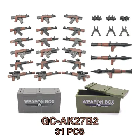 Andra världskrigets vapen Kar98K PPSh41 M1 gevär DIY vapen militär soldat figur Playmobil modell byggsten tegel barn barn present leksaker 10 best sales kar98k Lego-leksak - №2