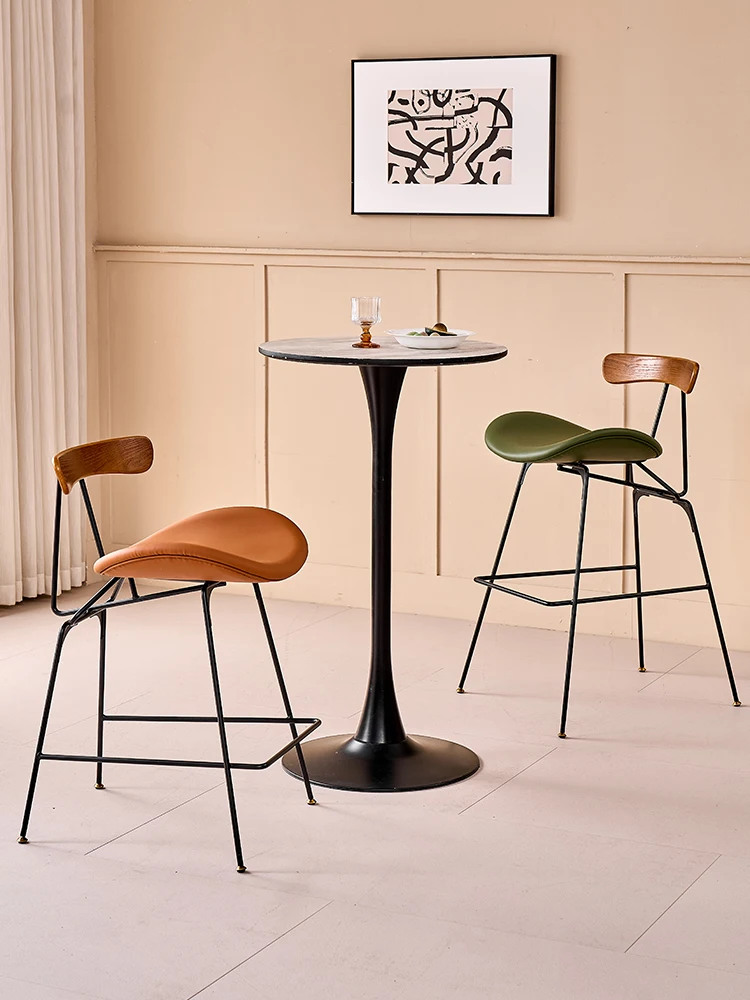 الشمال ضوء كرسي مرتفع فاخر الحديد المطاوع مسند الظهر النمل كرسي طويل الساق مقهى الحليب الشاي متجر مقعد مرتفع كرسي بار