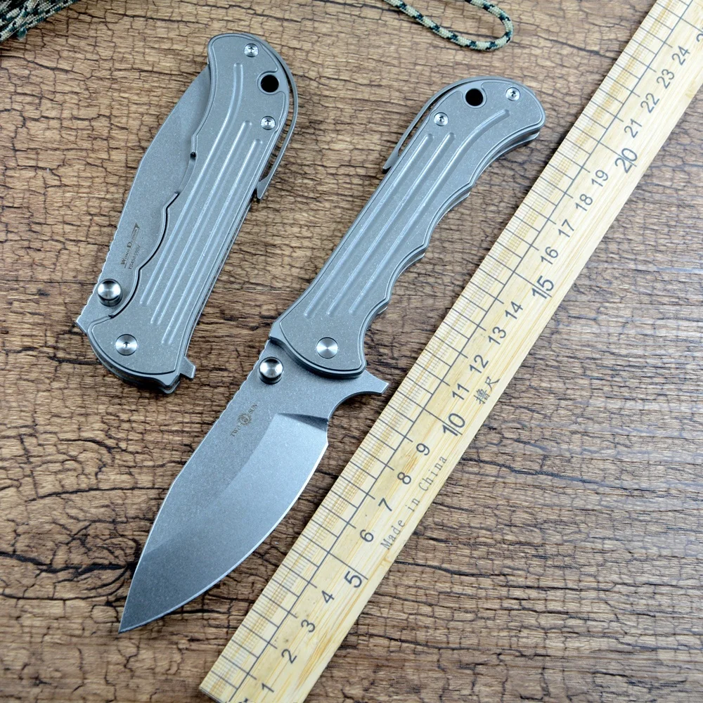 

TWOSUN Pocket Folding Knife S90V Blade Titanium TC4 Handle Outdoor Camping Hunting Gift TS458