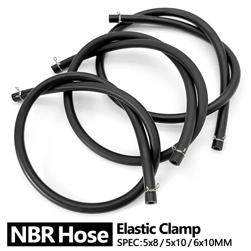 Tubo de combustible negro de 50cm, 5mm x 8mm, manguera de gasolina para motocicleta, tubo de Gas y aceite, accesorio para motocicleta, tubo de entrega