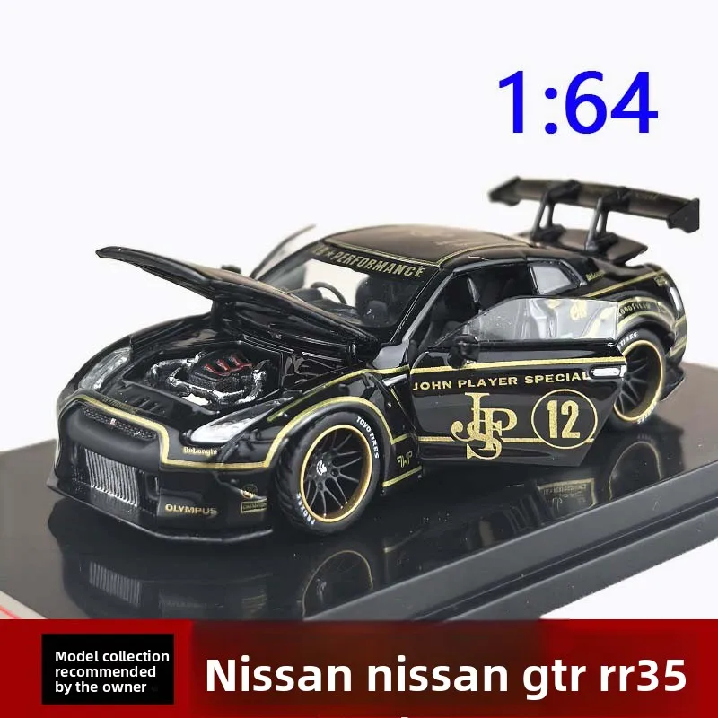 Pressofuso in scala 1:64 LB Nissan GTR R35 Grigio OldTime Simulazione Modello di auto Giocattolo da collezione Regalo Souvenir Display Ornamento