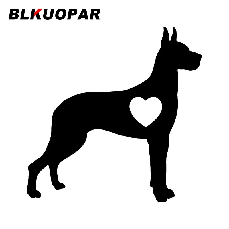 

BLKUOPAR Great Dane Dog Love Funny Car Stickers Creative Anime Decal Sunscreen Occlusion Scratch Trunk Caravan Car Lable