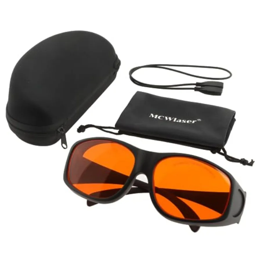 Gafas de seguridad para láser MCWlaser, gafas protectoras de 190-540nm, CE para lámpara UV, tipo de absorción de láser ultravioleta/azul/verde EP-3