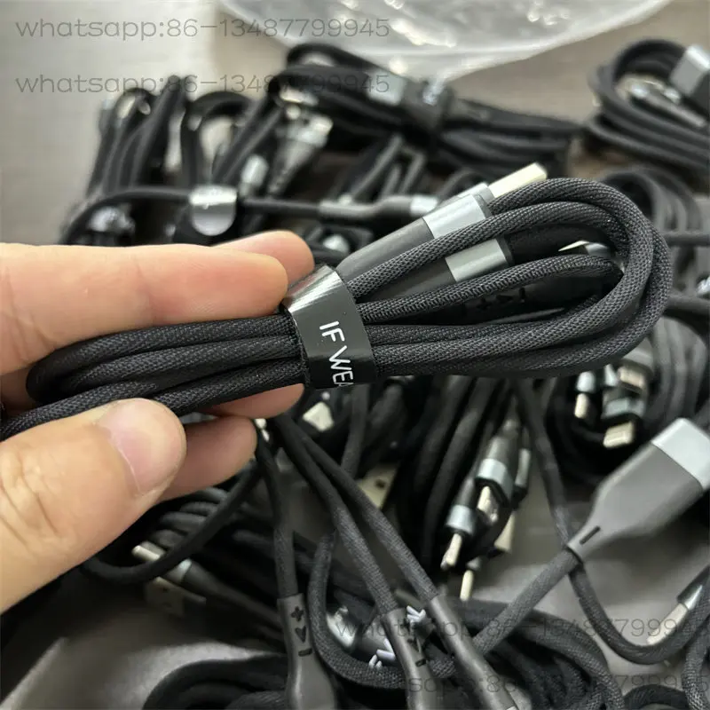 Super fast charging 100W! Smart chip three-in-one data cable, mobile phone universal charging cable