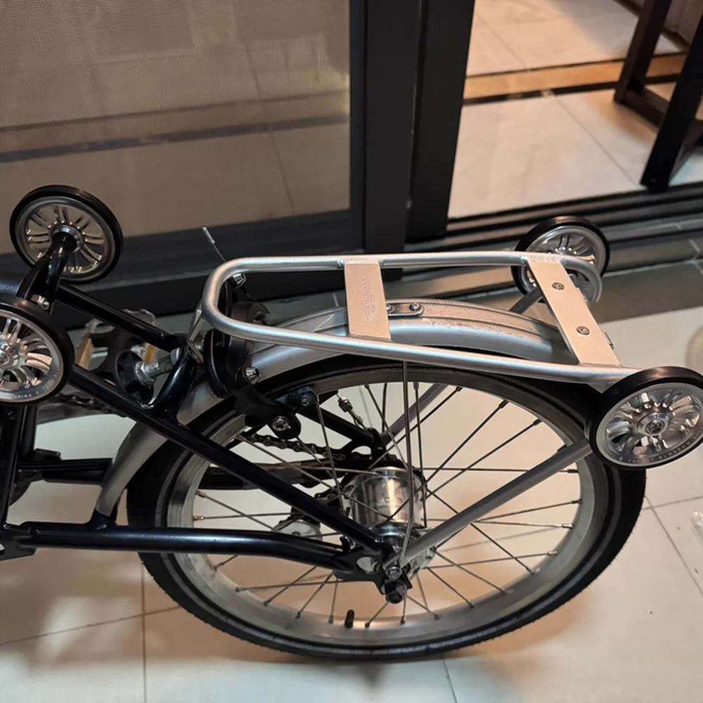 

Unionjack Aluminum Rear Rack for Brompton ACPT Line Folding Bike Luggage Carrier Easy Push V5 Ultra Light 226g