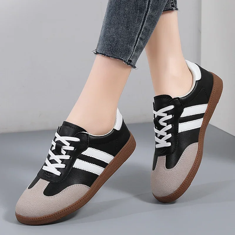 Women Sneakers Fashion Shoes Spring Trend Casual Flats Sneakers Female New Fashion Comfort White Vulcanized Platform Shoes 2024