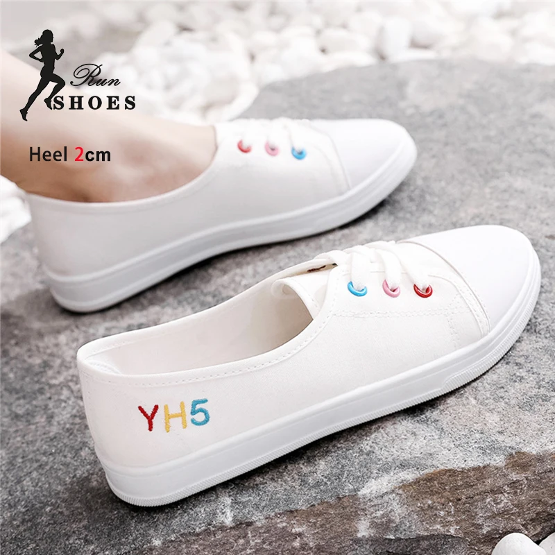 

Женские белые парусиновые туфли на мягкой подошве, Zapatos De Mujer, однотонная дышащая женская повседневная вулканизированная обувь на плоской подошве, Chaussure Femme