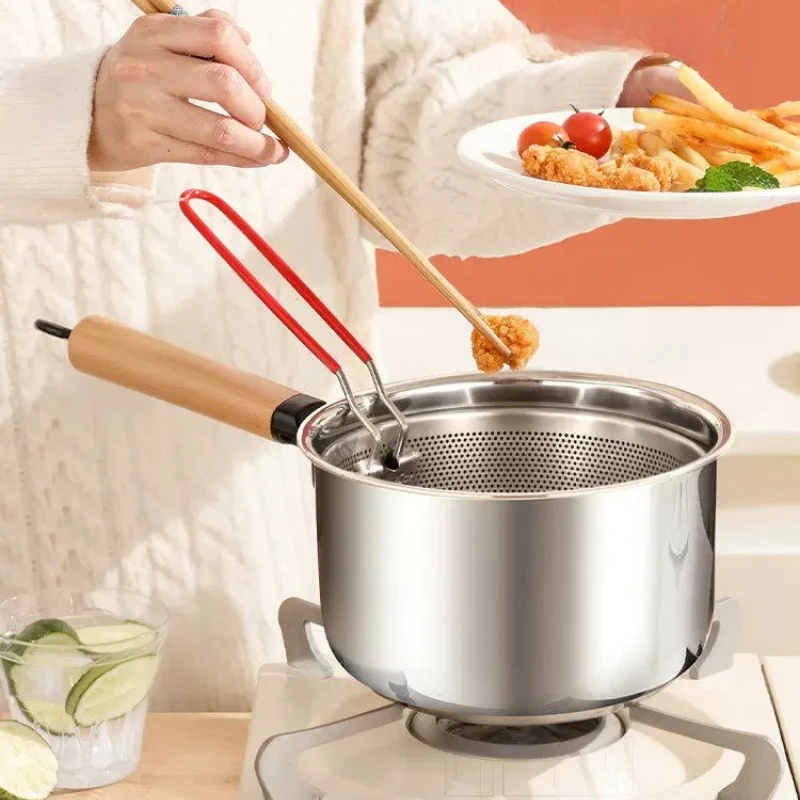304-stainless-steel-deep-fryer-household-mini-oil-saving-pan-with-strainer-kitchen-tool-for-gas-stove-fried-skewers